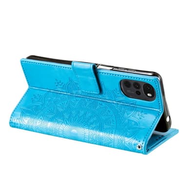 SKALO Motorola Moto G22 Mandala lompakkokotelo - Sininen