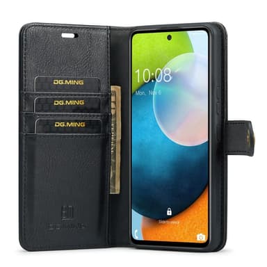 DG MING Samsung A53 5G 2-in-1 magneetti lompakkokotelo - Musta