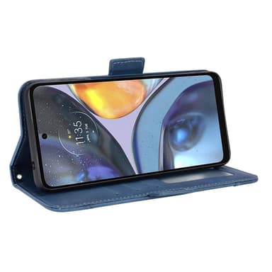 SKALO Motorola Moto G22 6-lokeroa Lompakkokotelo - Sininen