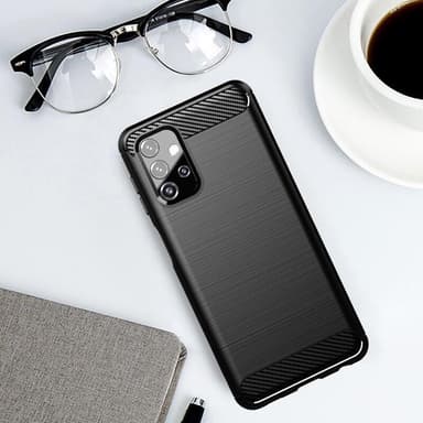 SKALO Samsung A32 5G Armor Carbon Iskunkestävä TPU suojakuori - Harmaa
