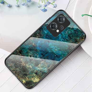 SKALO OnePlus Nord CE 2 Lite 5G Marmori karkaistu lasi TPU-suojakuori - #1
