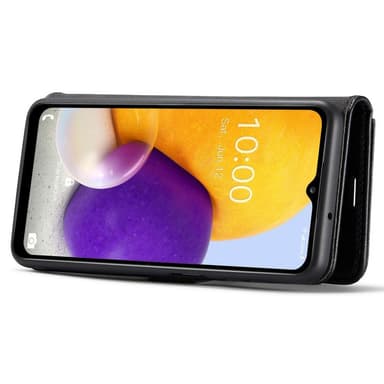 DG MING Samsung A13 4G 2-in-1 magneetti lompakkokotelo - Musta