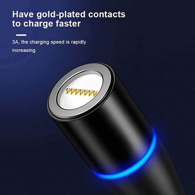 NÖRDIC USB2.0 magneettikaapeli 3i1 Lightning (ei MFI), USB-C Micro USB 1m3A musta