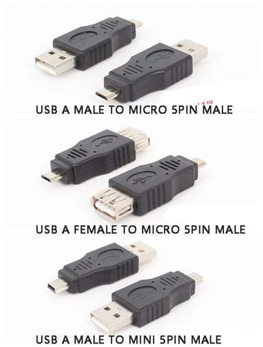 NÖRDIC USB 2.0 -sovitinsarja, 10 eri USB-sovitinta