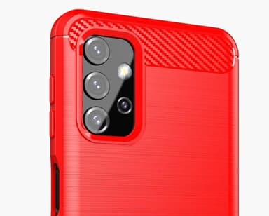 SKALO Samsung A32 5G Armor Carbon Iskunkestävä TPU suojakuori - Sininen