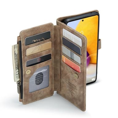 CaseMe Samsung A13 4G CaseMe Big Wallet Lompakkokotelo - Ruskea