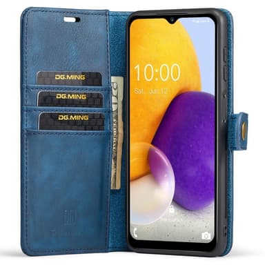 DG MING Samsung A13 4G 2-in-1 magneetti lompakkokotelo - Sininen