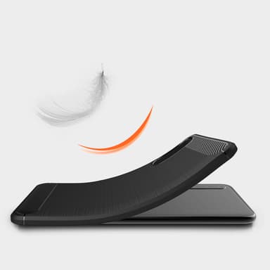 SKALO Huawei P20 Pro Armor Carbon Iskunkestävä TPU suojakuori - Punainen