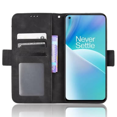 SKALO OnePlus Nord 2T 5G 6-lokeroa Lompakkokotelo - Musta