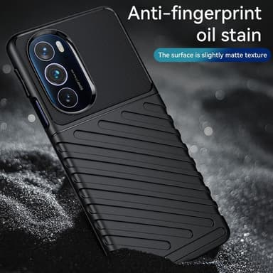 SKALO Motorola Edge 30 Pro Armor Thunder Suojakuori - Musta