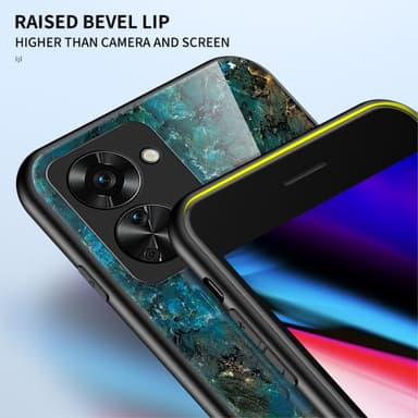 SKALO OnePlus Nord 2T 5G Marmori karkaistu lasi TPU-suojakuori - #1
