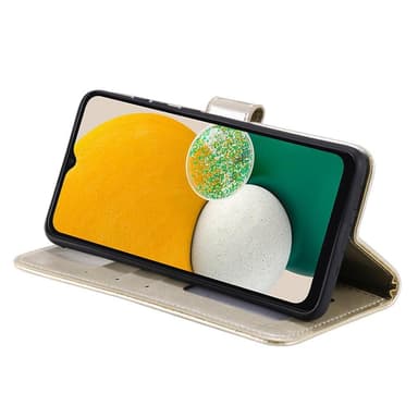 SKALO Samsung A13 4G Mandala lompakkokotelo - Kulta