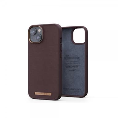 Njord by Elements iPhone 14 Kuori Genuine Leather Case Ruskea