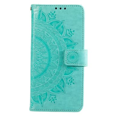 SKALO Motorola Moto G22 Mandala lompakkokotelo - Turkoosi