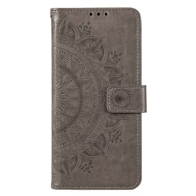 SKALO Motorola Moto G52 Mandala lompakkokotelo - Harmaa