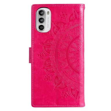 SKALO Motorola Moto G52 Mandala lompakkokotelo - Cerise