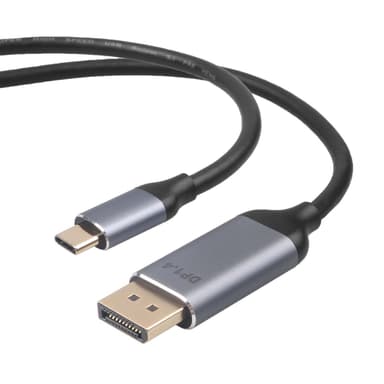 NÖRDIC 1,5 m USBC–DP 1,4 kaapeli 8K30Hz 4K120Hz 32.4Gbps HBR3 HDR10
