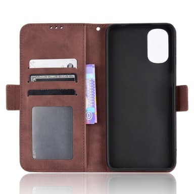 SKALO Motorola Moto G22 6-lokeroa Lompakkokotelo - Ruskea