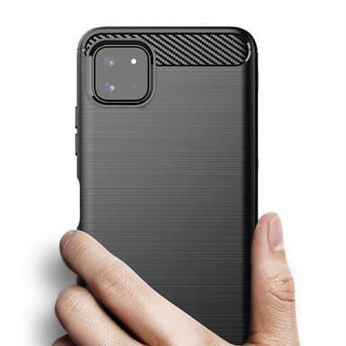 SKALO Samsung A22 5G Armor Carbon Iskunkestävä TPU suojakuori - Harmaa
