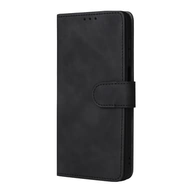 SKALO Motorola Moto G22 Matt PU Nahka lompakkokotelo - Musta