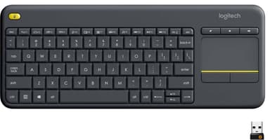 Logitech Wireless Touch K400 Plus langaton näppäimistö (musta)