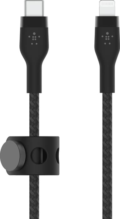 Belkin BoostCharge Pro Flex USB-C - Lightning kaapeli (musta)