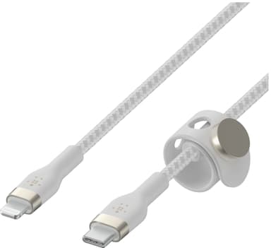 Belkin BoostCharge Pro Flex USB-C - Lightning kaapeli (valkoinen)