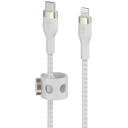 Belkin BoostCharge Pro Flex USB-C - Lightning kaapeli (valkoinen)