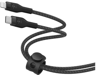 Belkin BoostCharge Pro Flex USB-C - Lightning kaapeli (musta)