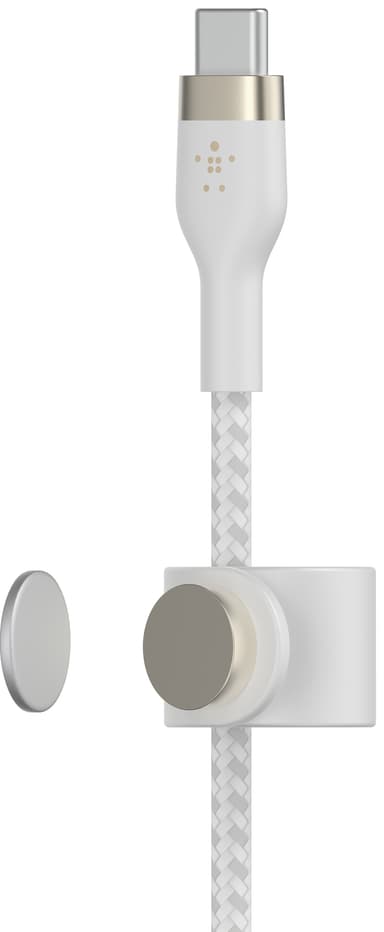 Belkin BoostCharge Pro Flex USB-C - Lightning kaapeli (valkoinen)