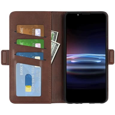 SKALO Sony Xperia PRO-I Premium Wallet Lompakkokotelo - Ruskea