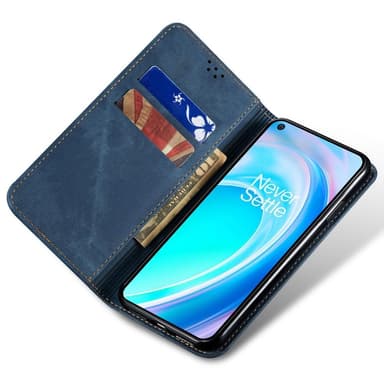 SKALO OnePlus Nord CE 2 Lite 5G Jeans Lompakkokotelo - Sininen