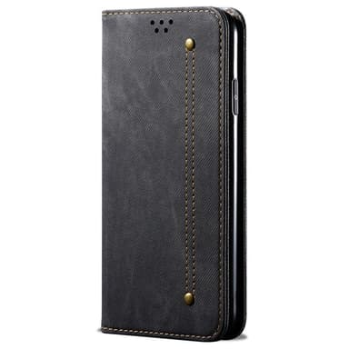 SKALO OnePlus Nord CE 2 Lite 5G Jeans Lompakkokotelo - Musta