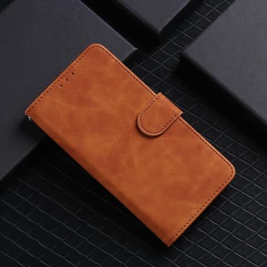 SKALO OnePlus Nord CE 2 Lite 5G Matt PU Nahka lompakkokotelo - Ruskea