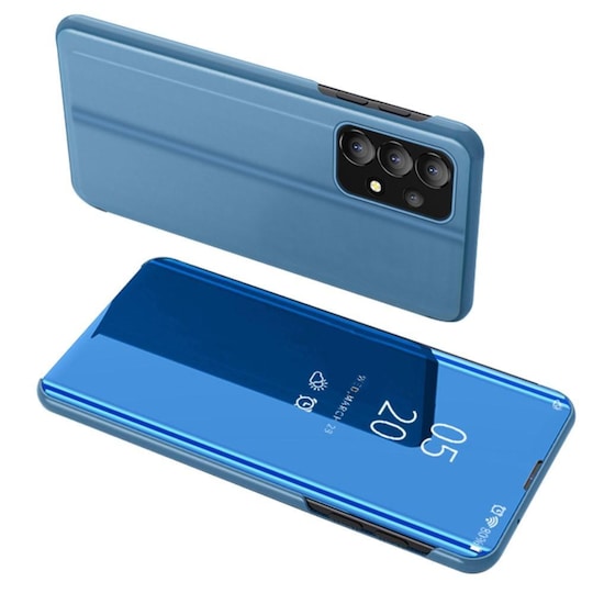 SKALO Samsung A13 4G Clear View Mirror Lompakko - Sininen
