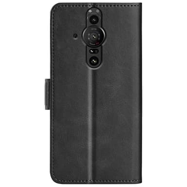 SKALO Sony Xperia PRO-I Premium Wallet Lompakkokotelo - Musta