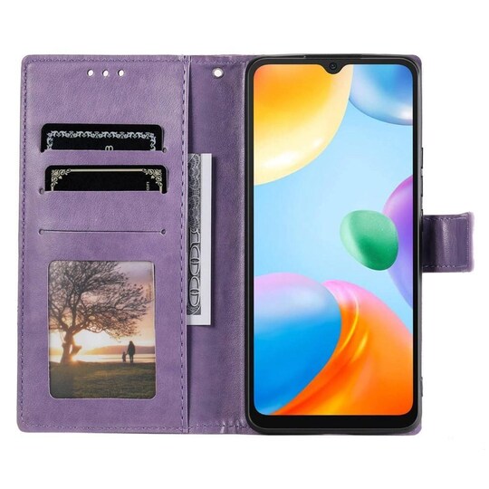 SKALO Xiaomi Redmi 10C Mandala lompakkokotelo - Violetti