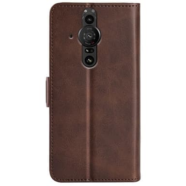 SKALO Sony Xperia PRO-I Premium Wallet Lompakkokotelo - Ruskea
