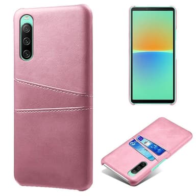 SKALO Sony Xperia 10 IV PU-nahkainen Korttikotelo - Ruusukulta