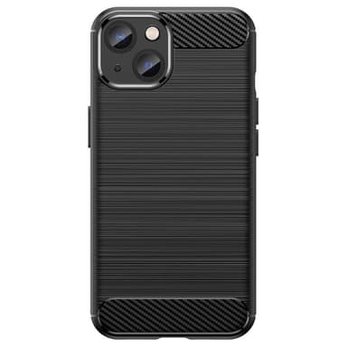 SKALO iPhone 14 Armor Carbon Iskunkestävä TPU suojakuori - Musta