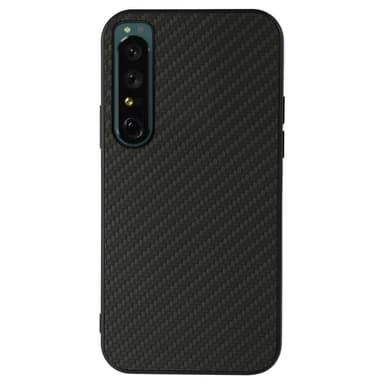 SKALO Sony Xperia 1 IV Carbon Fiber TPU-suojakuori - Musta