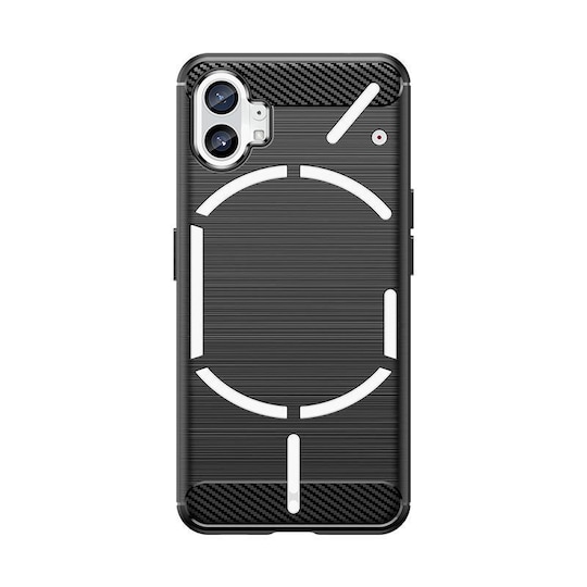 SKALO Nothing Phone (1) Armor Carbon Iskunkestävä TPU suojakuori - Musta