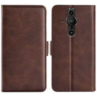 SKALO Sony Xperia PRO-I Premium Wallet Lompakkokotelo - Ruskea