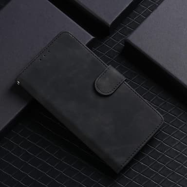 SKALO OnePlus Nord CE 2 Lite 5G Matt PU Nahka lompakkokotelo - Musta
