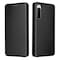 SKALO Sony Xperia 10 IV Carbon Fiber Lompakkokotelo - Musta