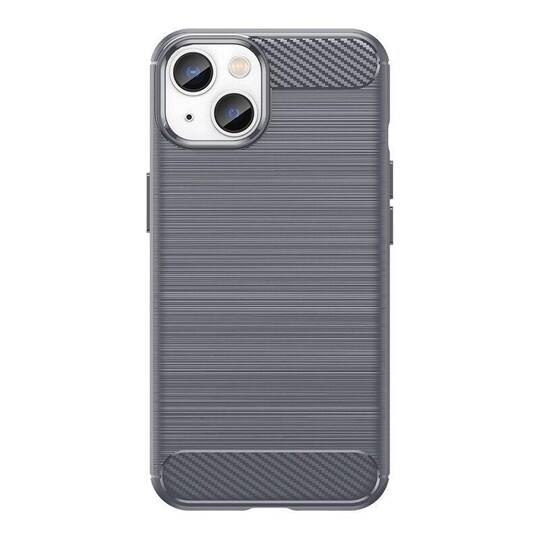 SKALO iPhone 14 Plus Armor Carbon Iskunkestävä TPU suojakuori - Harmaa
