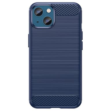 SKALO iPhone 14 Armor Carbon Iskunkestävä TPU suojakuori - Sininen