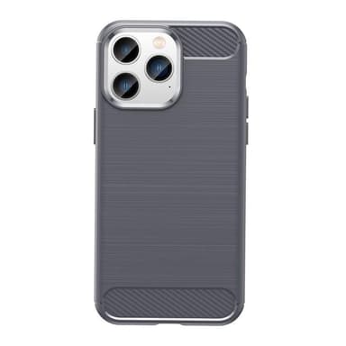 SKALO iPhone 14 Pro Max Armor Carbon Iskunkestävä TPU suojakuori - Harmaa