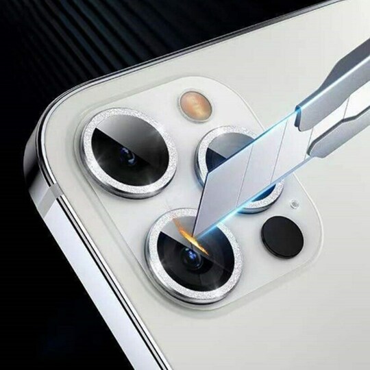 Glitter kameran linssisuoja Hopea iPhone 13 Mini