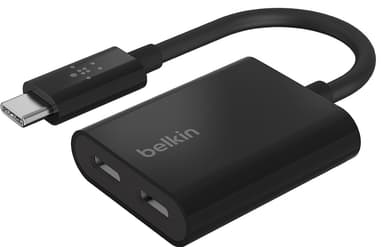 Belkin USB-C ääni ja latausadapterikaapeli (musta)